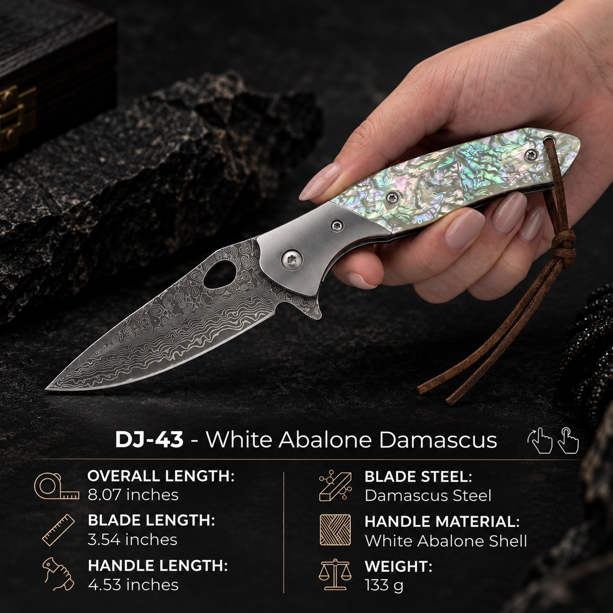 White Shell Damascus -（ DJ-43 ）